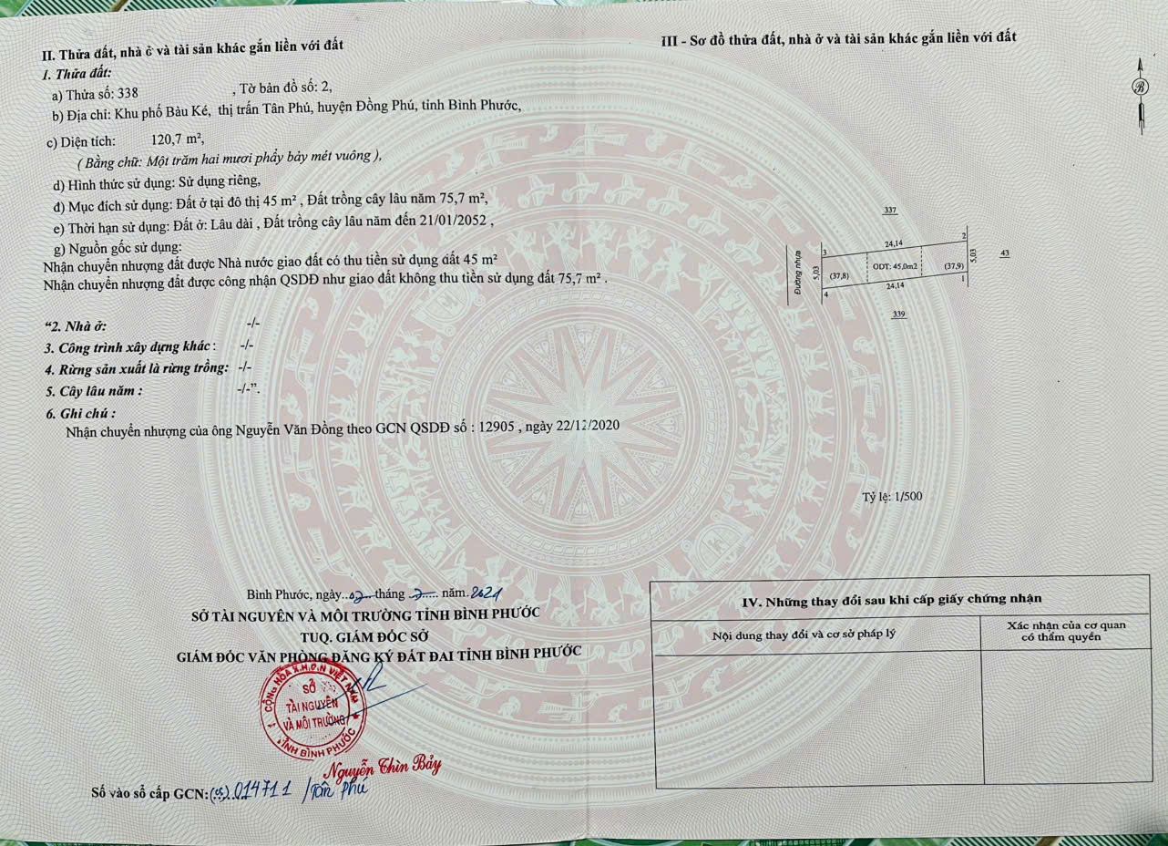 BÁN ĐẤT XÃ ĐỒNG PHÚ TỈNH ĐỒNG NAI