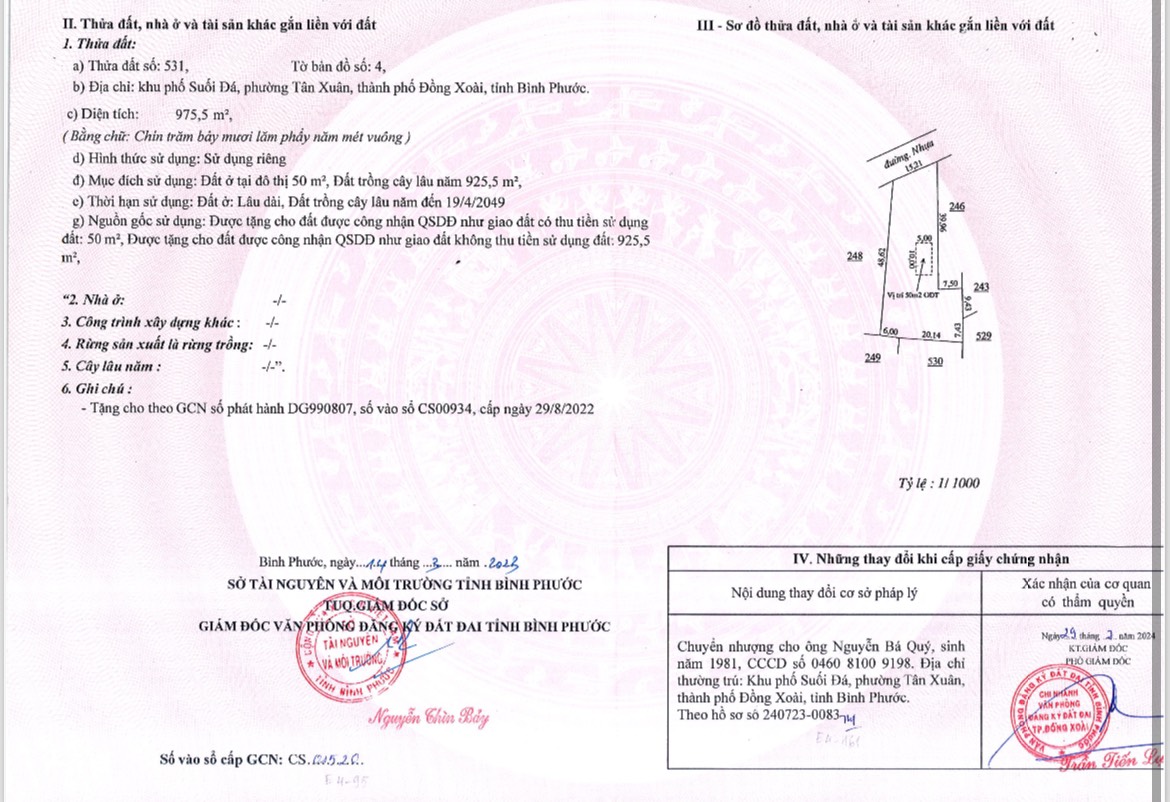 BÁN ĐẤT PHƯỜNG TÂN XUÂN THÀNH PHỐ ĐỒNG XOÀI TỈNH BÌNH PHƯỚC